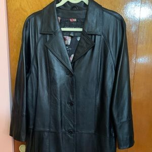 CENTIGRADE GENUINE SOFT LAMB LEATHER COAT L